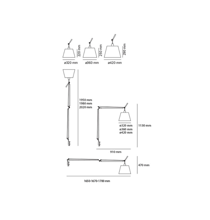 Lámpara de sobremesa Tolomeo Mega -  3